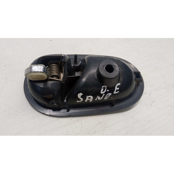 Maçaneta Interna Esquerdo Renault Logan Sandero 2015 A 2019 Preto/cromado Dianteira