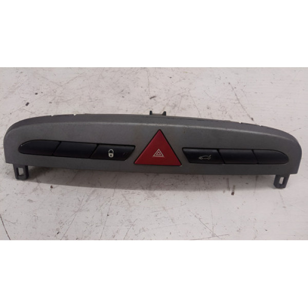 Botão Travas Pisca Alerta Peugeot 308 2015 Original  Cinza