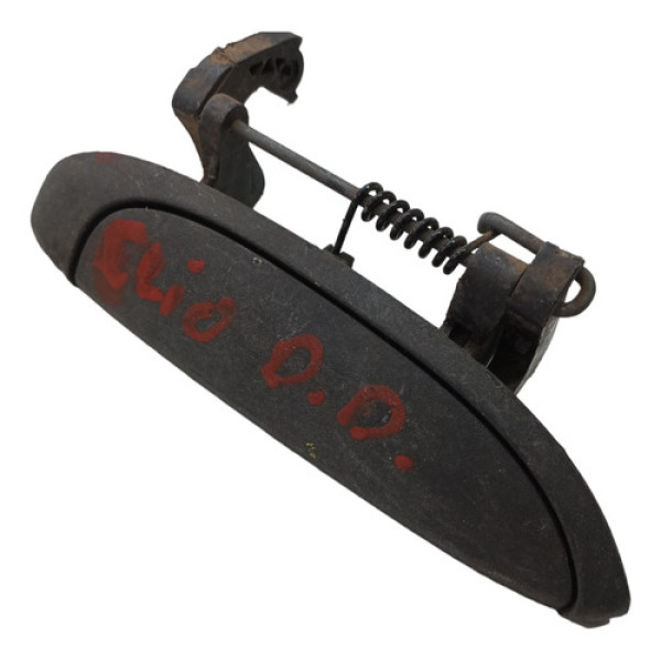 Maçaneta Externa Direito Lado Diant Renault Clio 1999 A 2013 Preto Dianteira
