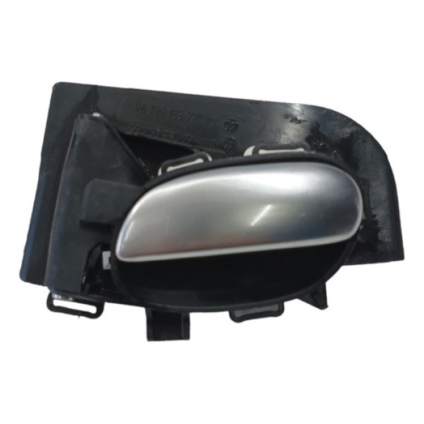 Maçaneta Interna Direito Diantei Peugeot 206 207 1998 A 2014 Preto Macaneta Prata Dianteira