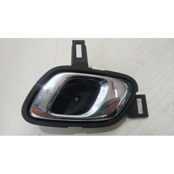 Maçaneta Interna Dianteiro Esquerdo Renault Kwid 2017 A 2021 Cromado Traseira