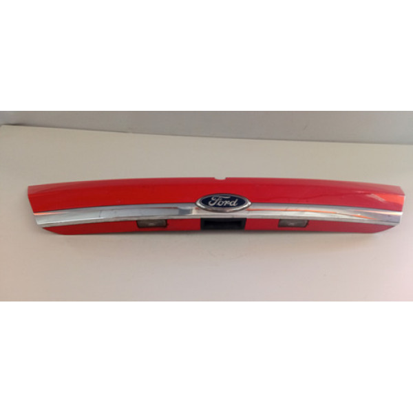 Moldura Tampa Traseira Ford New Fiesta Hatch Ano 2014/2020 Vermelho