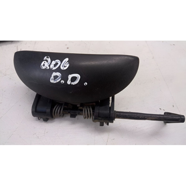 Maçaneta Externa Dianteira Direito Peugeot 206 2007 Original Preto Dianteira
