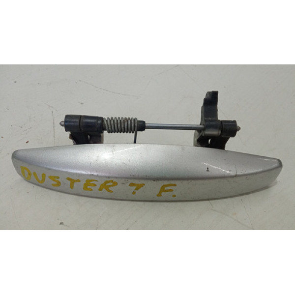 Maçaneta Porta Esquerda Renault Sandero Duster Oroch Orig Prata Traseira