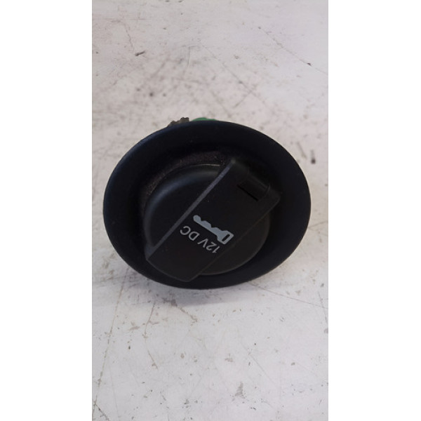 Tomada Acendedor Console Fiat Toro 2019 Original  Preto