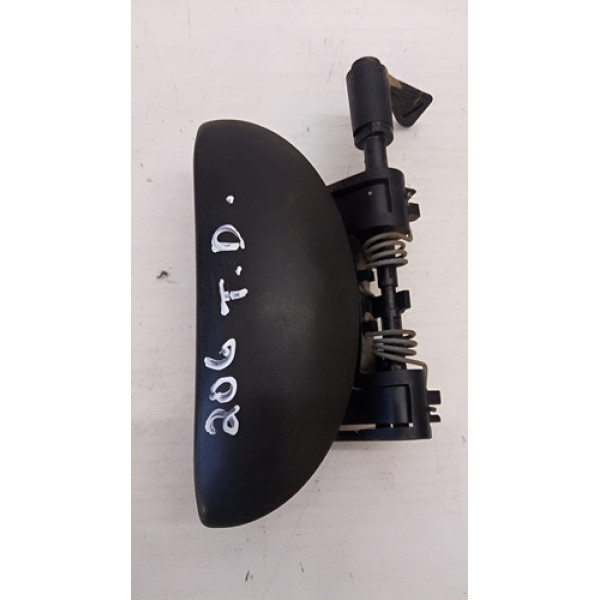 Maçaneta Externa Direita Traseira Peugeot 207 2010 Original Preto Traseira