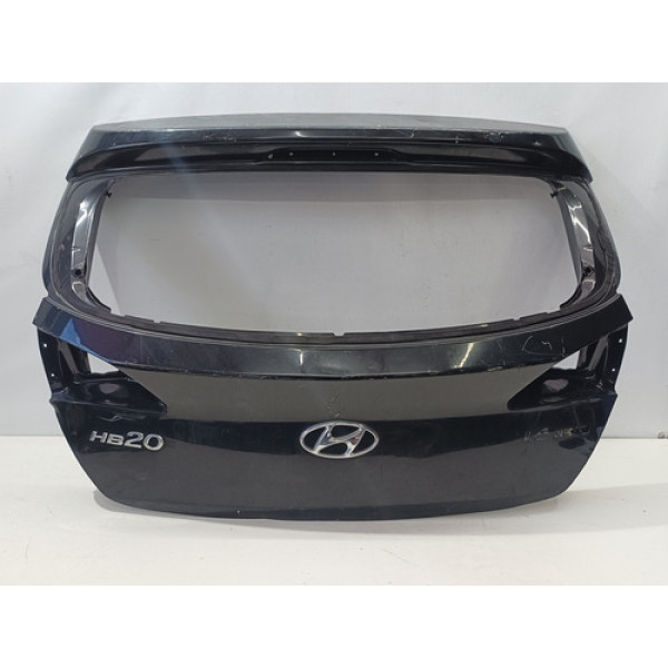 Tampa Traseira Hyundai Hb20 2013 A 2017 Com Avaria  Preto