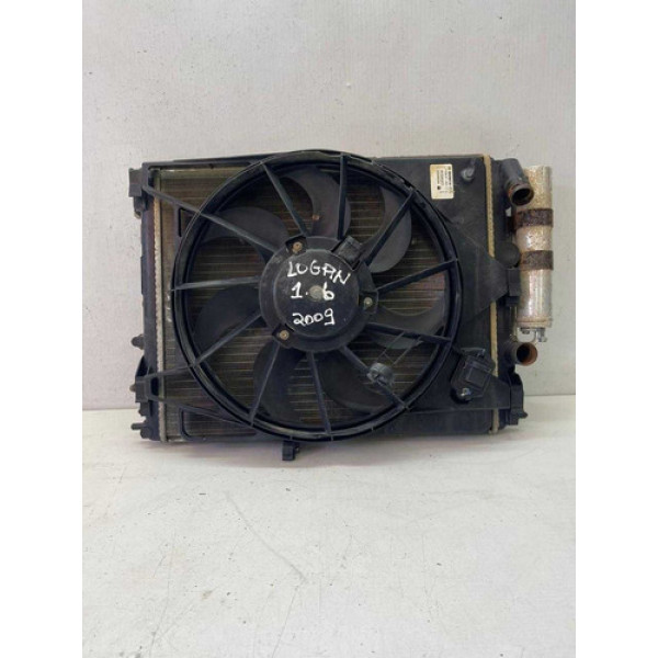 Kit Radiador Ventoinha Renault Logan 2009 Original Prateado