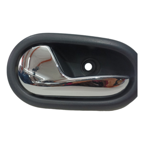 Maçaneta Interna Esquerdo Renault Logan Sandero 2014 A 2020 Preto Traseira