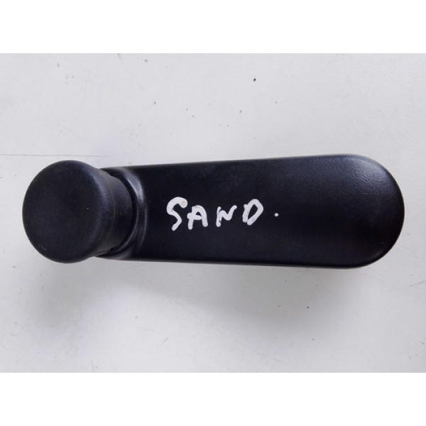 Manivela Vidro Traseiro Cl Renault Logan Sandero 2011 A 2014 Preto