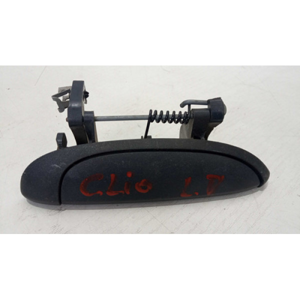 Maçaneta Externa Dianteiro Direita Renault Clio 2013 A 2014 Preto Dianteira