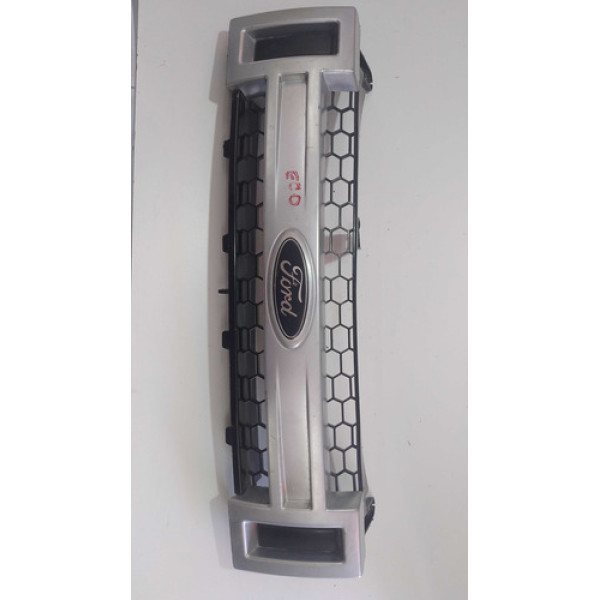 Grade Frontal Ford Eco 2008 Original Preto E Prata Frontal