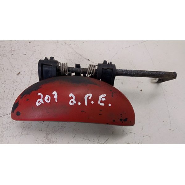 Maçaneta Externa Porta Dianteira Esquerdo Peugeot 206/207 Vermelho Dianteira