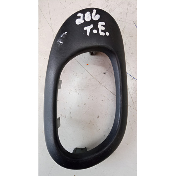 Moldura Maçaneta Interna Tras Esq Peugeot 206 2007 Original Preto Traseira