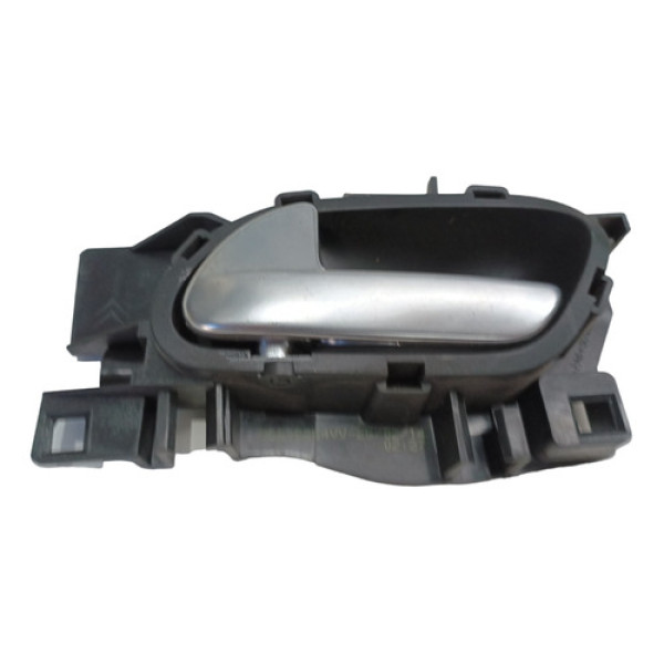Maçaneta Interna Esquerdo Citroen Peugeot 208 2014 A 2019 Preto/prata Dianteira