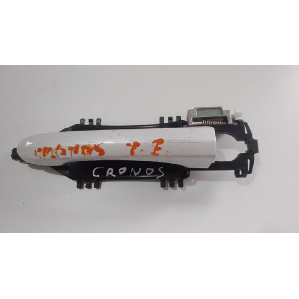 Maçaneta Externa Traseira Esquerda Fiat Argo Cronos  Traseira Branco Brilhoso