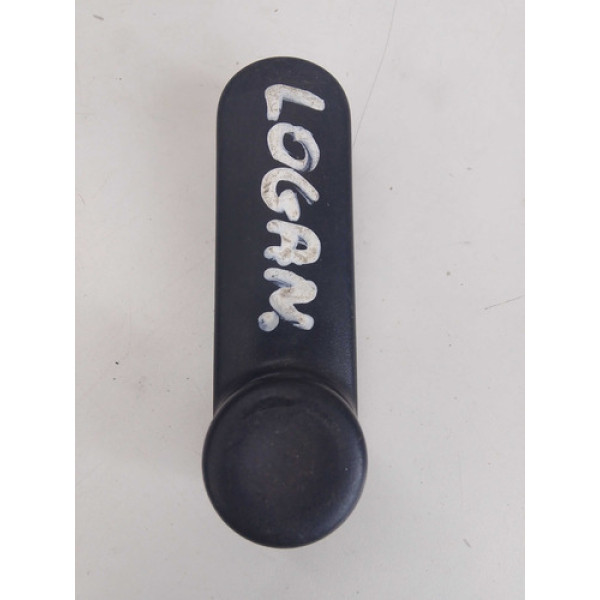 Manivela Vidro Traseiro Cl Renault Logan Sandero 2011 A 2014 Preto