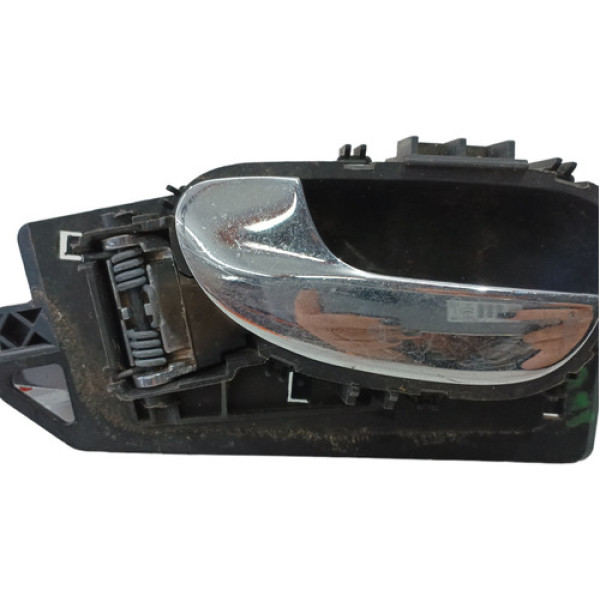 Maçaneta Interna Esquerdo Dianteiro Peugeot 307 2002 A 2013 - Cromado - Dianteira